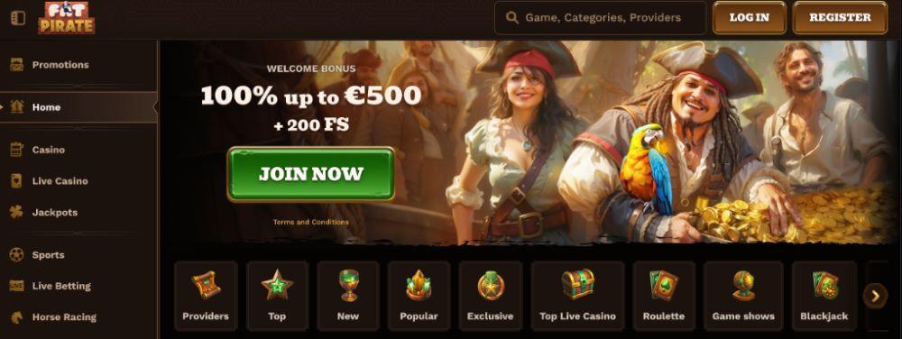 Games at Fatpirate Casino